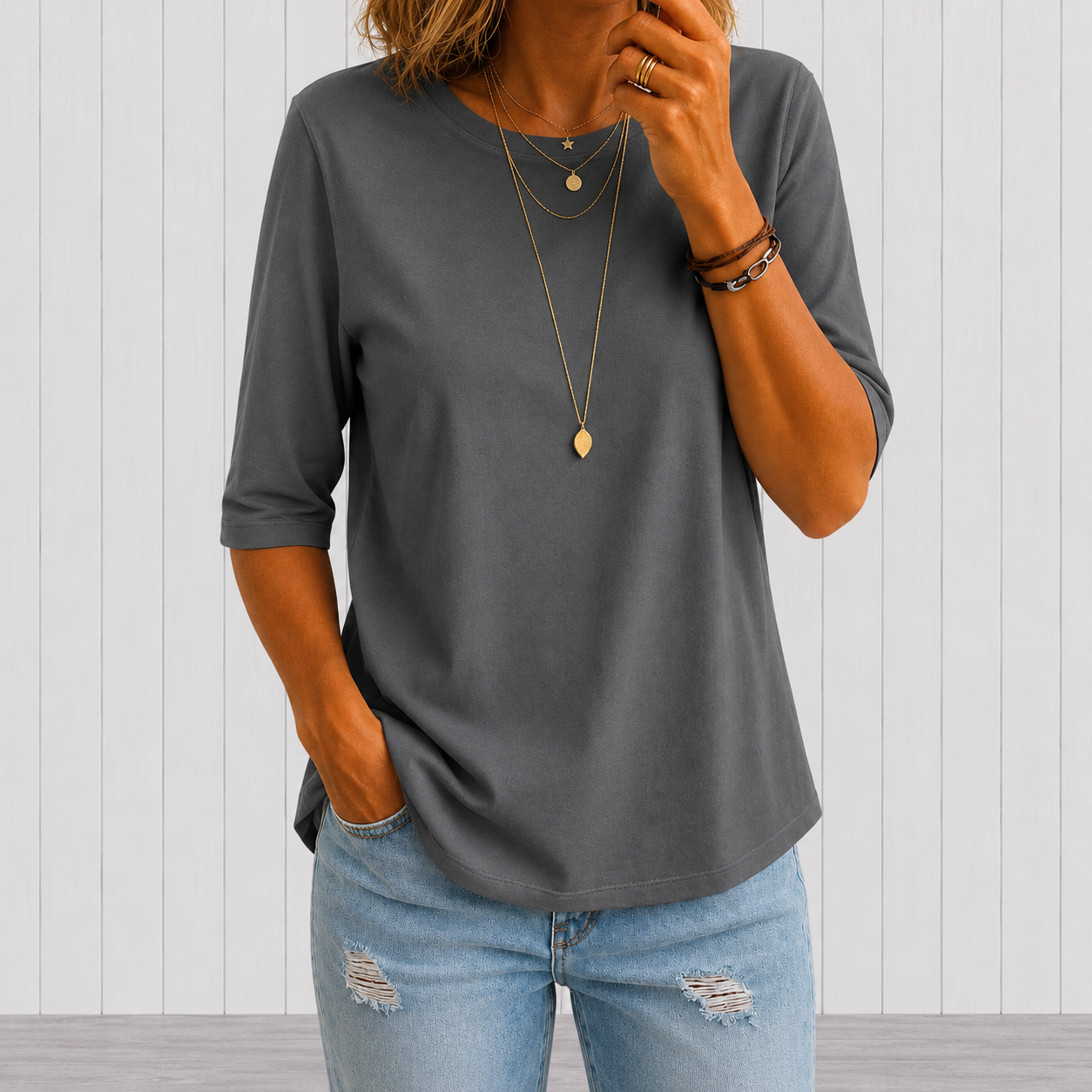 Cassie | Luksuriøs Komfort T-Shirt