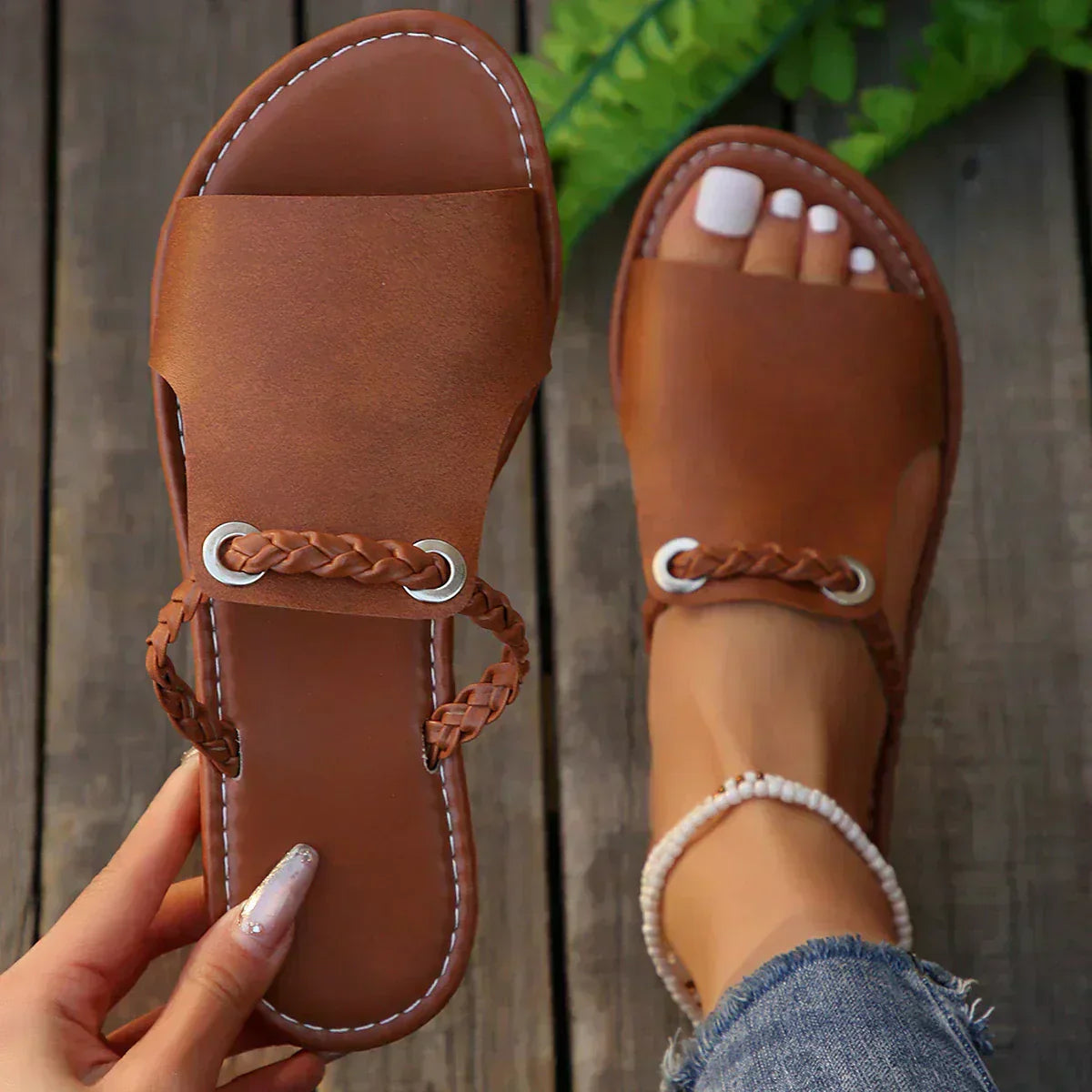 Luna | Flettet Boho Sandaler